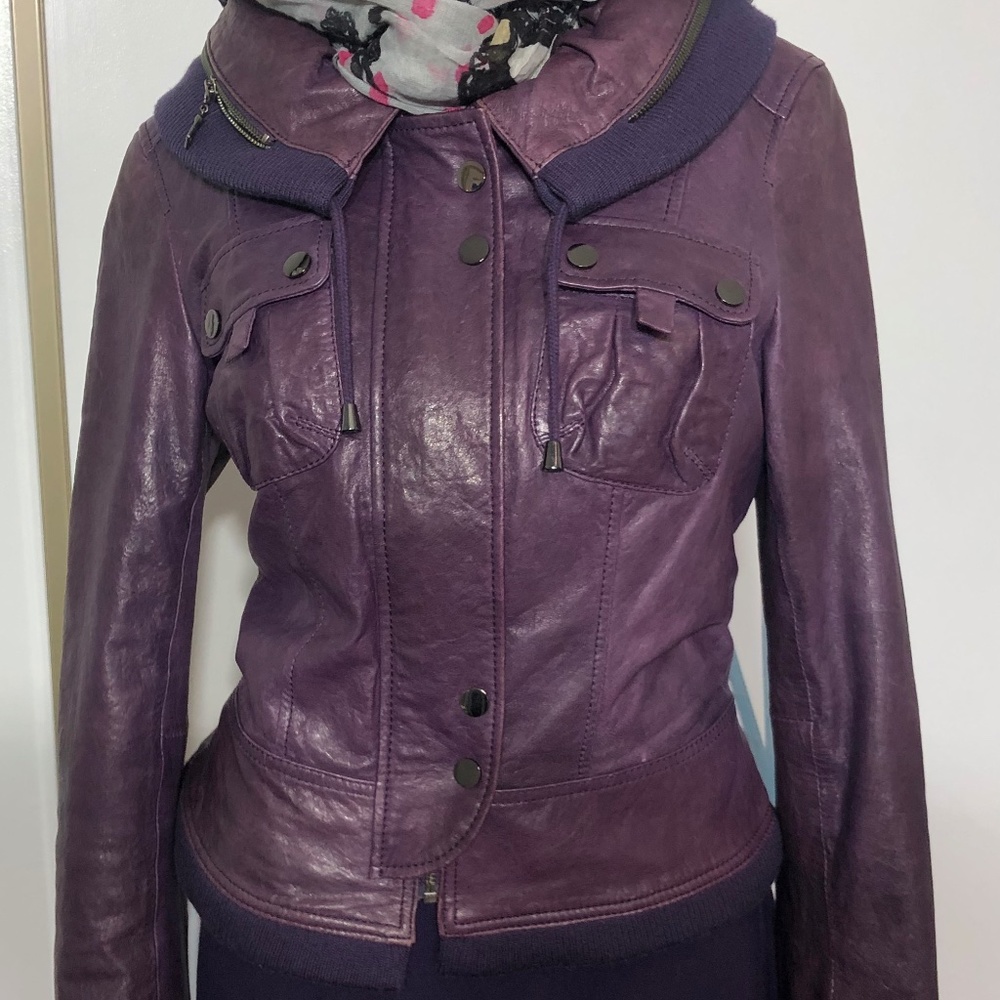 Leather jacket  purple